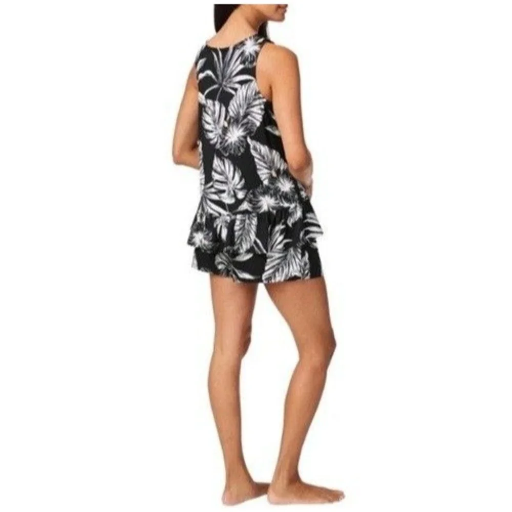 Tommy Bahama Women's Medium Black 3-piece Pajama Set Bold Tropical NWT